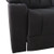Electric Recliner Stylish Rhino Fabric Black Couch 3 Seater Lounge with LED Features