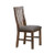 2x Wooden Frame Leatherette in Solid Wood Acacia & Veneer Dining Chairs in Chocolate Colour