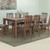 Dining Table 210cm Large Size with Solid Acacia Wooden Base in Chocolate Colour
