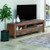 TV Cabinet with 3 Storage Drawers with Shelf Solid Acacia Wooden Frame Entertainment Unit in Chocolate Colour