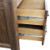 Bedside Table 2 drawers Night Stand Solid Wood Acacia Storage in Chocolate Colour