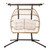Gardeon Outdoor Furniture Lounge Hanging Swing Chair Egg Hammock Stand Rattan Wicker Latte