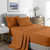 Royal Comfort 2000 Thread Count Bamboo Cooling Sheet Set Ultra Soft Bedding - Queen - Rust