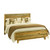 4 Pieces Bedroom Suite King Size in Solid Wood Antique Design Light Brown Bed, Bedside Table & Tallboy