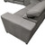 6 Seater Real Leather sofa Grey Color Lounge Set for Living Room Couch with Adjustable Headrest