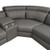 6 Seater Real Leather sofa Grey Color Lounge Set for Living Room Couch with Adjustable Headrest