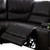 Round Corner Genuine Leather Dark Brown Electric Recliner with 2x Cup Holders Lounge Set for Living Room