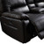 Round Corner Genuine Leather Dark Brown Electric Recliner with 2x Cup Holders Lounge Set for Living Room