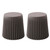 ArtissIn Set of 2 Cupcake Stool Plastic Stacking Bar Stools Dining Chairs Kitchen Grey
