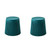 ArtissIn Set of 2 Cupcake Stools Plastic Stacking Bar Stools Dining Chairs Kitchen Dark Green