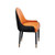 2X Dining Chair Orange Colour Leatherette Upholstery Black And Gold Legs Steel with Powder Coating