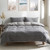 Cosy Club Washed Cotton Quilt Set Grey King