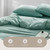 Cosy Club Washed Cotton Quilt Set Green Queen