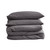 Cosy Club Washed Cotton Quilt Set Black Single