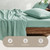 Cosy Club Washed Cotton Sheet Set Queen Green