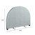 Milano Decor Barcelona Curved Light Grey Bed Head Headboard Bedhead Upholstered - Queen - Light Grey