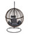 Arcadia Furniture Rocking Egg Chair Outdoor Wicker Rattan Patio Garden Circular - Brown and Grey