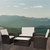 Arcadia Furniture Outdoor 4 Piece Sofa Lounge Set Wicker Rattan Garden - Oatmeal and Grey