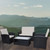 Arcadia Furniture Outdoor 4 Piece Sofa Lounge Set Wicker Rattan Garden - Black and Grey