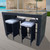 Arcadia Furniture Outdoor 5 Piece Bar Table Set Rattan and Cushions Patio Dining - Black and Grey