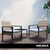 Arcadia Furniture Outdoor 3 Piece Wicker Rattan Patio Set Garden Patio Home - Oatmeal and Grey