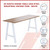 2x Rustic Dining Table Legs Steel Industrial Vintage 71cm - White