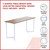 V Shaped Table Bench Desk Legs Retro Industrial Design Fully Welded - White