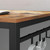 VASAGLE Computer Desk Writing Desk with 8 Hooks Rustic Brown and Black LWD58X