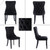 2x Velvet Upholstered Dining Chairs Tufted Wingback Side Chair with Studs Trim Solid Wood Legs for Kitchen