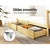 Artiss Set of 2 Bed Frame Storage Drawers Timber Trundle for Wooden Bed Frame Base Oak