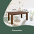 Umber 7pc Dining Set 180cm Table 6 Chair Solid Pine Wood Timber - Dark Brown