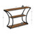 VASAGLE Console Table with Curved Frames with 2 Open Shelves Rustic Brown and Black