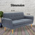 Dane 3 + 1 + 1 Seater Fabric Upholstered Sofa Armchair Lounge Couch - Dark Grey