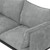 Casa Decor Camilla Luxury Upholstered Fabric 2 Seater Sofa Light Grey