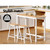 Artiss Bar Table Ari Dining Desk High Solid Wood Kitchen Shelf Wooden White Cafe