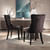 4x Velvet Dining Chairs Upholstered Tufted Kithcen Chair with Solid Wood Legs Stud Trim and Ring-Black