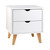 Artiss Bedside Table 2 Drawers - ANDERS White