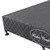 Mattress Base Ensemble King Size Solid Wooden Slat in Black with Removable Cover