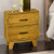 Bedside Table 2 drawers Night Stand Solid Wood Storage Light Brown Colour
