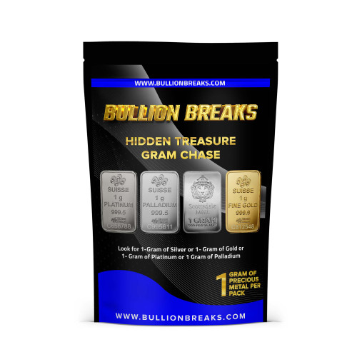 1 Gram Gold or Silver - Hidden Treasure Series by Bullion Breaks