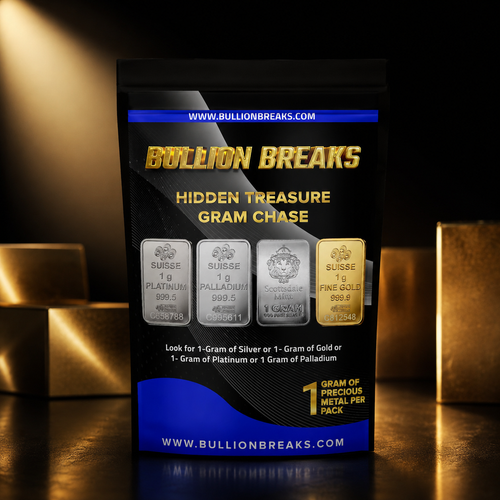 1 Gram Bullion ( Silver, Gold, Platinum, Palladium) - Hidden Treasure Series by Bullion Breaks