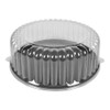 12" CAKE CONTAINER - 14 1/2" BLACK BASE - 4 3/4" TALL -  50/CASE
