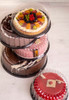 Copy of 12" CAKE CONTAINER - 14 1/2" BLACK BASE - 4 3/4" TALL -  25/CASE