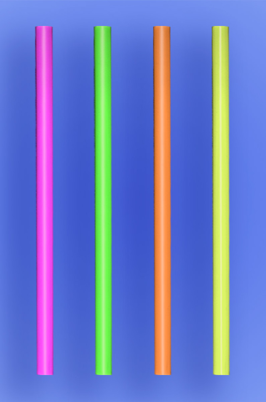 GIANT STRAW 9 - NEON - 30/300 (9,000/case) - Wow Plastics, Inc.