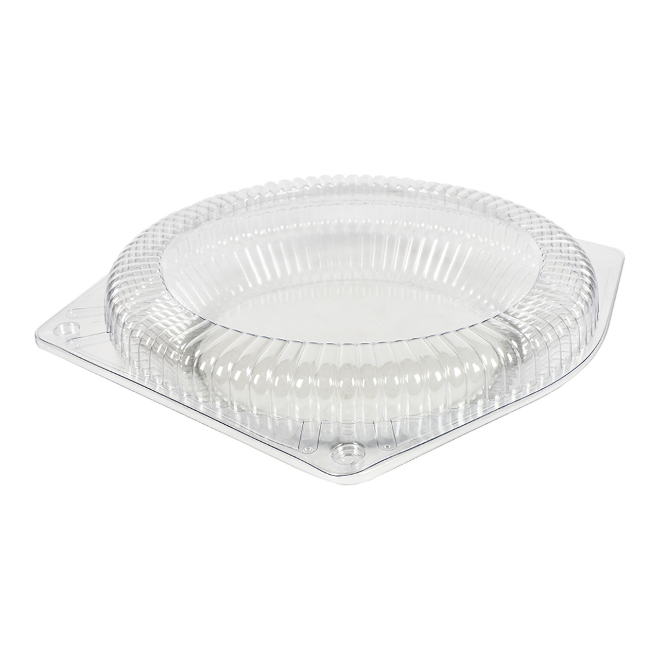 9 Pie Container with Deep Dome - Crystal Clear Heavyweight