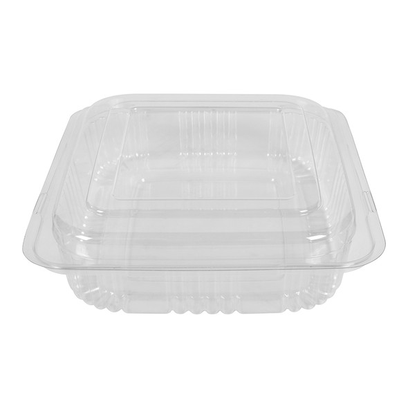 HINGED LID DELI CONTAINER - 6" x 5 1/2" x 1 1/2" - 500/CASE