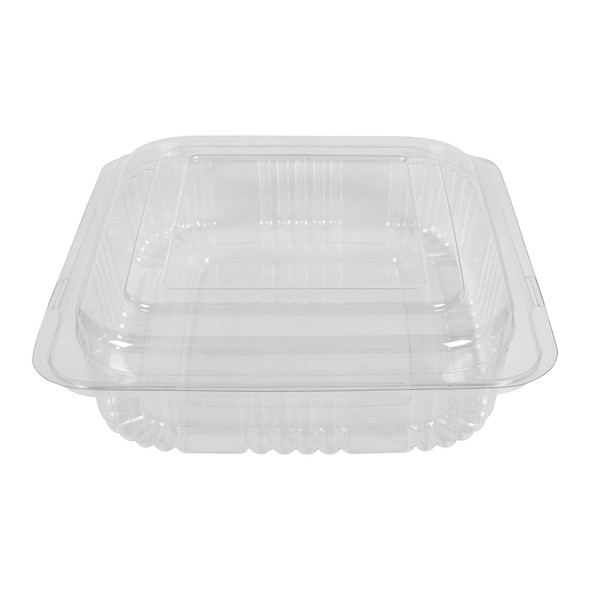 HINGED LID DELI CONTAINER - 10 x 9 1/2 x 3 1/4 - MULTI