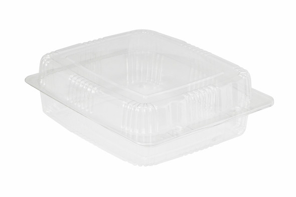 Sugarfiber™ 10x10 inch 3 Compartment Square Hinged Container