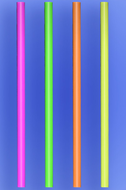 GIANT STRAW 12" - NEON - 5/600 (3,000/case)