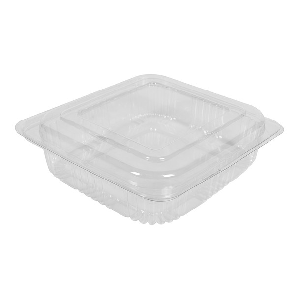 HINGED LID DELI CONTAINER - 6" x 5 1/2" x 1 1/2" - 500/CASE